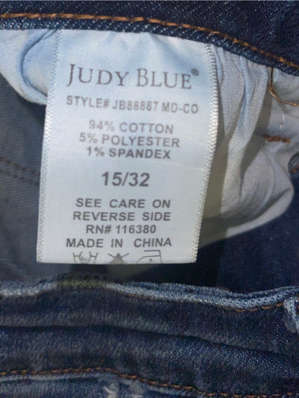 Judy Blue Dottie high rise button fly wide leg cropped jeans. Size 15/32 - Picture 12 of 12